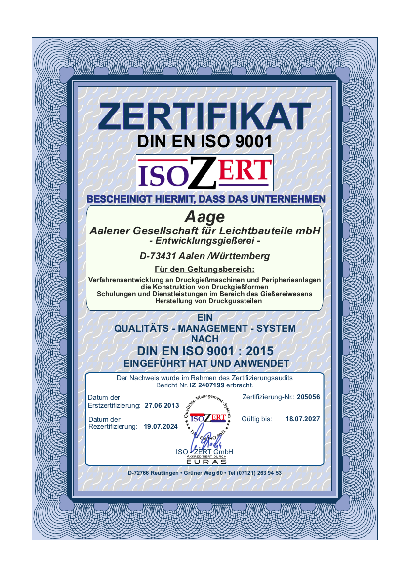 DIN EN ISO 9001:2015 Aage Deutsch